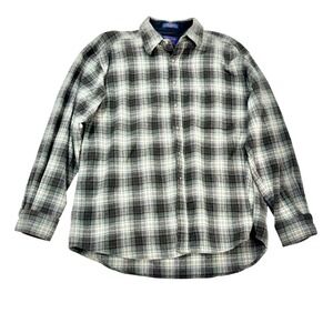 VTG Pendleton Mens XL Pure Virgin Wool Plaid Button Up Flannel Shirt Lumberjack